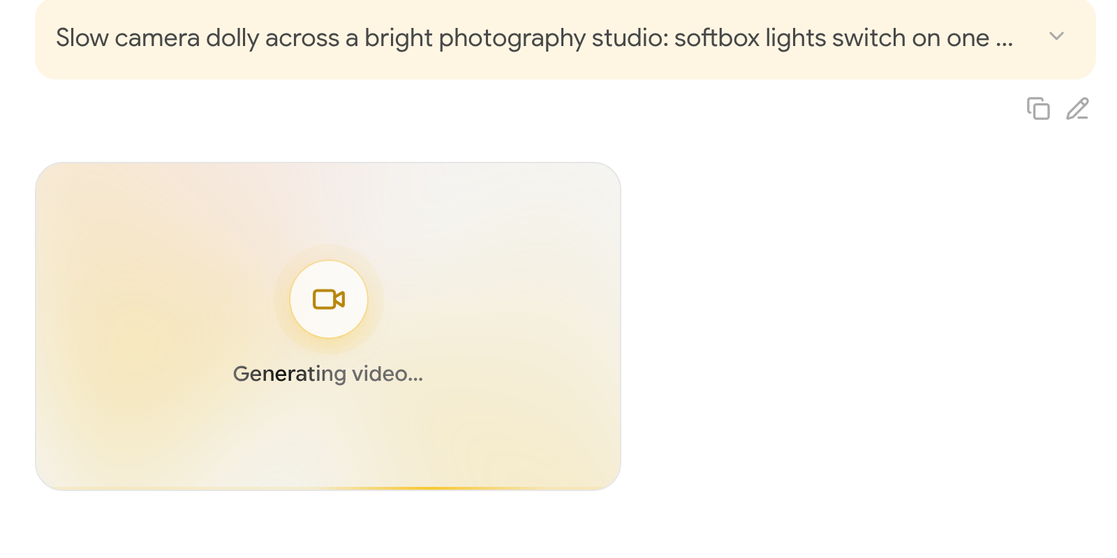 Generating video placeholder card
